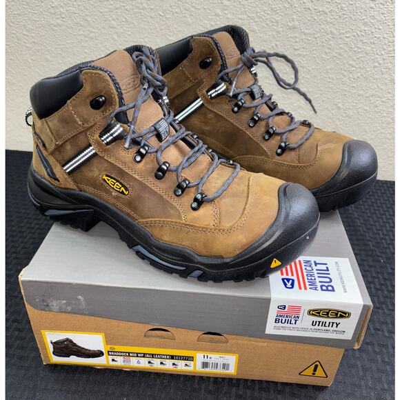 Keen Men's Braddock Waterproof Work Boots Steel Toe - Men's Size 11 - Picture 1 of 2